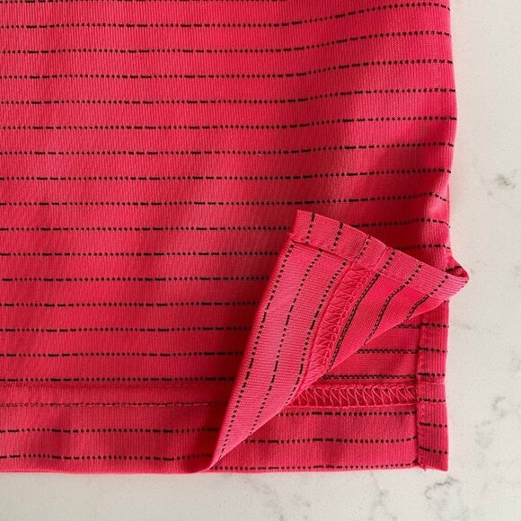 Grand Slam Golf Short Sleeve Striped Polo Polyester Shirt Red + Black Sz XL - Picture 4 of 14